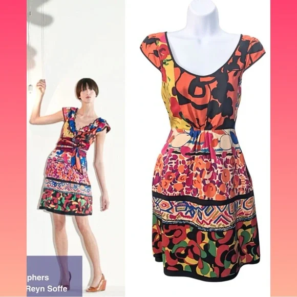 Moulinette Soeurs silk Dress Women Size 4 - Picture 1 of 8